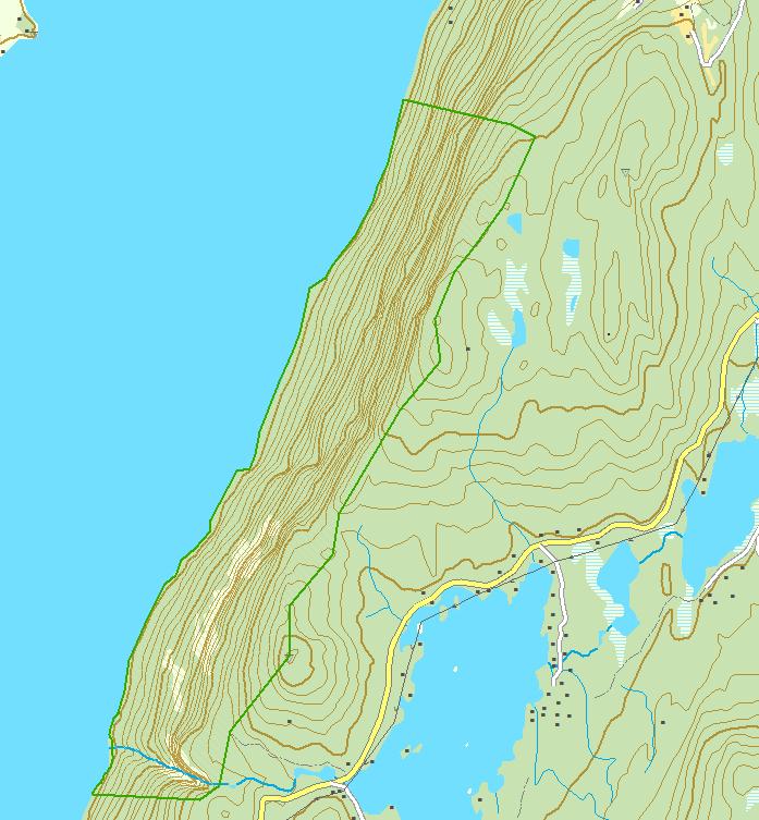 Gjuvet utvidelse (Tinn, Telemark) Gjuvåi Vatnebekkstaulen Grasbergodden Gjuvhovd 723 Gjuvhovd Gjuvsjå 580 Areal 326 daa, verdi ** Bubekkbekk Bubekk Midttjørn B 48 nordre Tverrberg Skrøyvedokkdalen