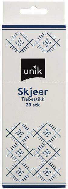 20-pk antall i d-pk 18 Engangsskjeer