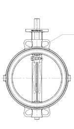 U innspent/lugget Kun lugget versjon Monteringshull Kun lugget versjon Figur 14 og 16 Figur 15 og 17 Ventildimensjoner i mm Spindel Aktuatorflens iht. ISO 5211/1 Stør.