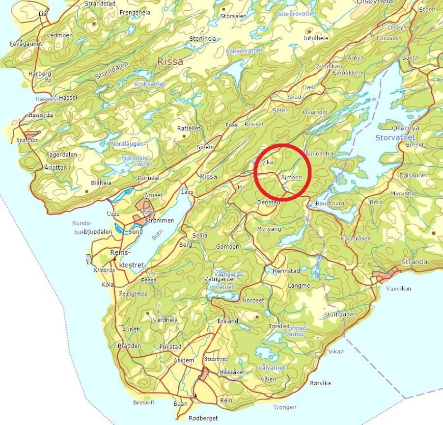 1 BAKGRUNN Planforslaget er innsendt 4.4.2014 av Asplan Viak AS, på vegne av Rissa kommune. Rissa kommune ønsker å etablere brannøvelsesplass på det tidligere deponiområdet ved Ålmoen.
