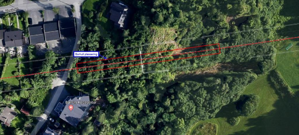 Figur 14: Foreslått boring i berg over høydedraget inn mot Hagabråten Nærføring av eksisterende VA- anlegg og kabelanlegg Kabelgrøften