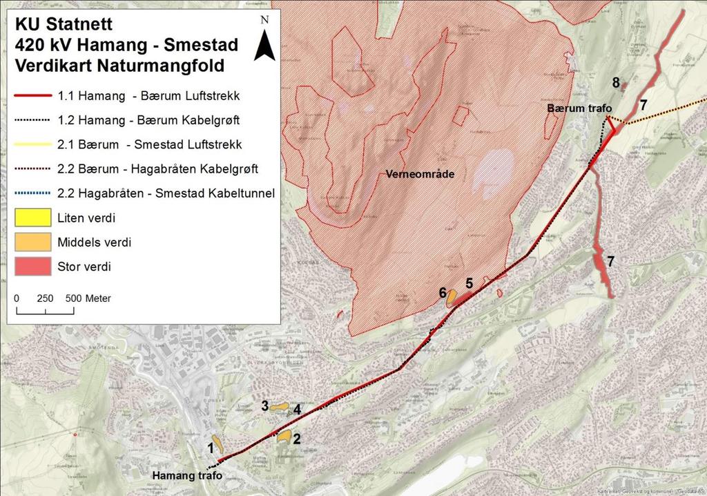 grøft blir den tekniske løsningen, se ev. kapittel 2.6.3 for omtale dispensasjon. Etablering av grøft vil gjøre at mer skog kan utvikle seg fritt i området.