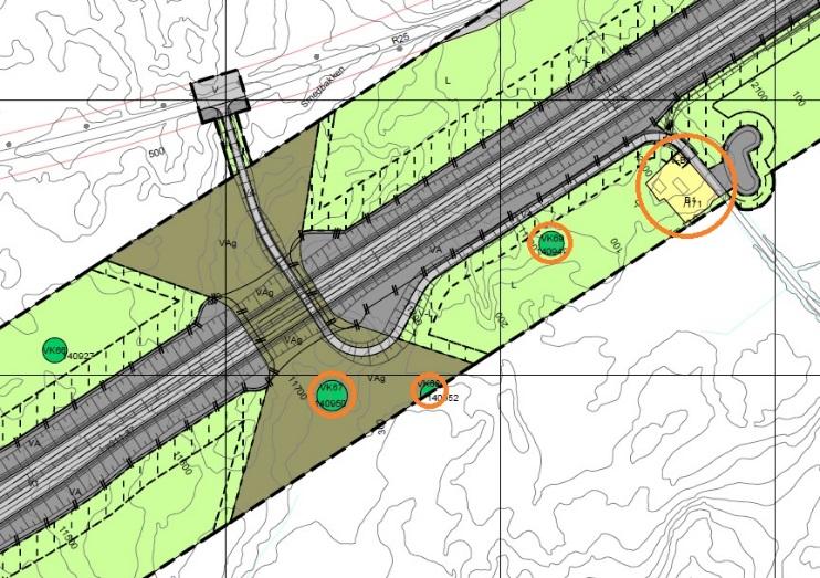 3.2 Hensikten med reguleringsendringen Det er ønskelig å heve terrenget ved den planlagte Smedbakken viltovergang.