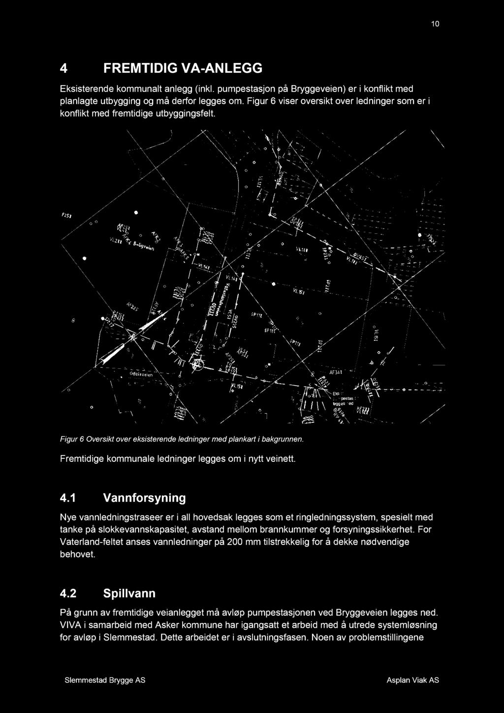 Fremtidige kommunale ledninger legges om i nytt veinett. 4.