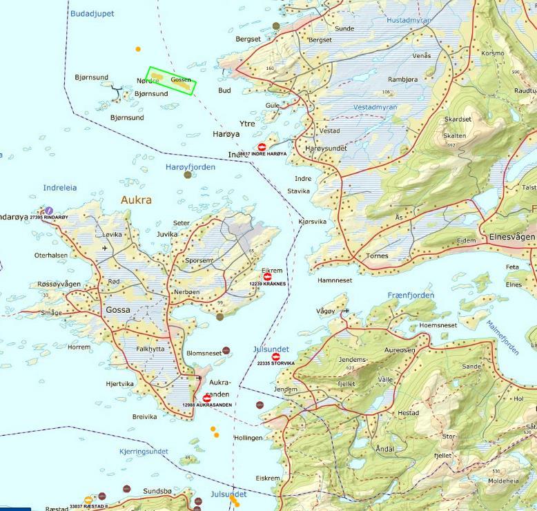 10.4.3. UTSLIPP TIL RESIPIENT Utslipp er diskutert i kapittel 4.2.4. 10.4.4. MARINT NATURMANGFOLD KORALLER Kart 9 viser oversiktskart over kjente korallforekomster i området.