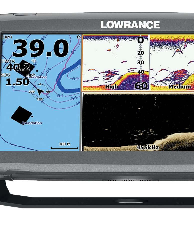 dagens ledende ekkoloddteknologi kombinert med den beste fremstillingen av området under båten Presis intern GPS antenne Globale