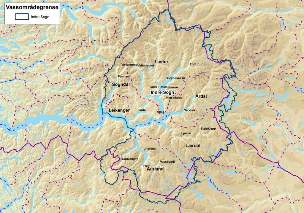 2. Om vassområdet Indre Sogn vassområde er det åttande største vassområdet i Noreg med sine 8524 km 2. Per i dag er vatnet i vassområdet delt opp i til saman 602 vassførekomstar.