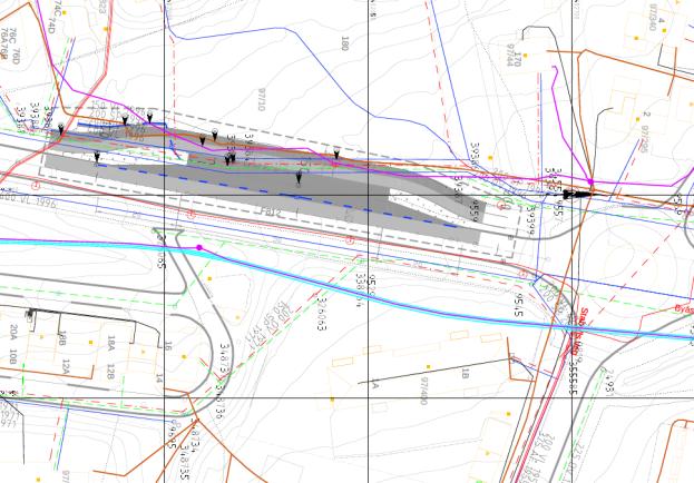 Side 5 Teknisk infrastruktur Det går fjernvarmerør på østsiden av Byåsveien.