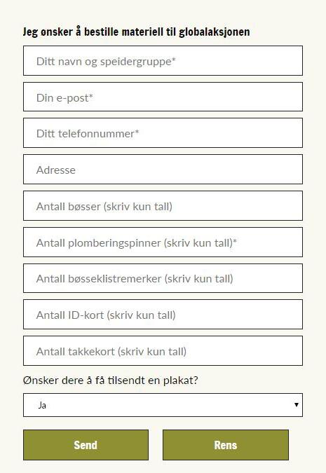 Materiell sendes ut fortløpende. NB! Det kan ta opptil 14 dager fra bestilling til det sendes i posten. Bestill derfor materialet i god tid før møtet.