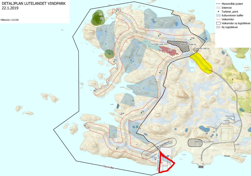 Side 7 Tiltakshaver har i detaljplanen oversendt oppdaterte utredninger for temaene støy, skyggekast, naturmangfold og landskap/visuelle virkninger.