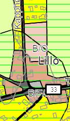 5.3 Lillo (L06) L6 Kombinert formål bolig offentlig eller privat tjenesteyting (Lillo) Gårds og 169/1, 169/21, 169/55, bruksnummer 169/67, 169/14 Dagens arealformål Annet byggeområde framtidig