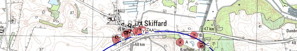 Bilag 2 - Støjberegning Projekt: SYD3 Skiffard-Syddjurs Kommune DECIBEL - Kort 8,0 m/s