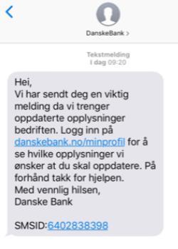 Smishing kampanje som går