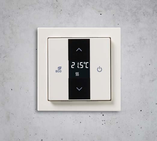 I ECO-modus senkes temperaturen automatisk på natten eller når huset er tomt. Varmen kan slås av automatisk når et vindu er åpent.