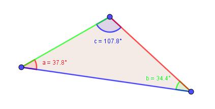 Eksempler og forklaringer, formlike trekanter. Hva er formlike trekanter? Dersom vinklene i to trekanter er identiske er trekantene formlike. Vi sier at vinklene er parvis like store.