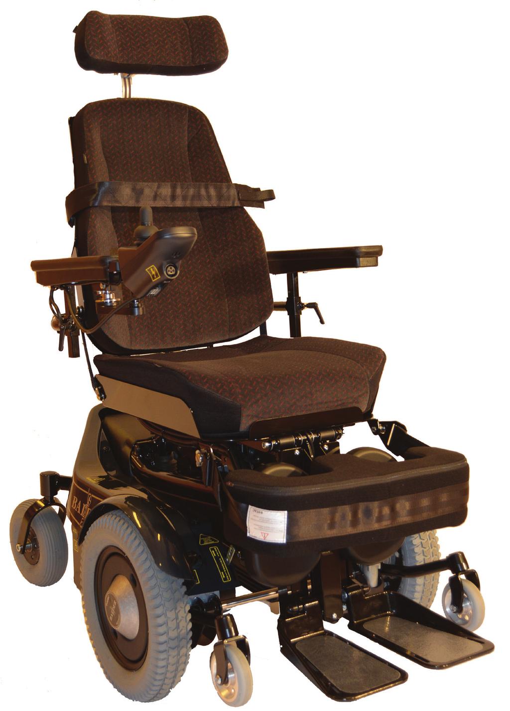 Baldertech Balder Finesse - forhjulsdrevet elektrisk rullstol, leveres også med ståfunksjon Baldertech Balder Finesse er lett å manøvrere.