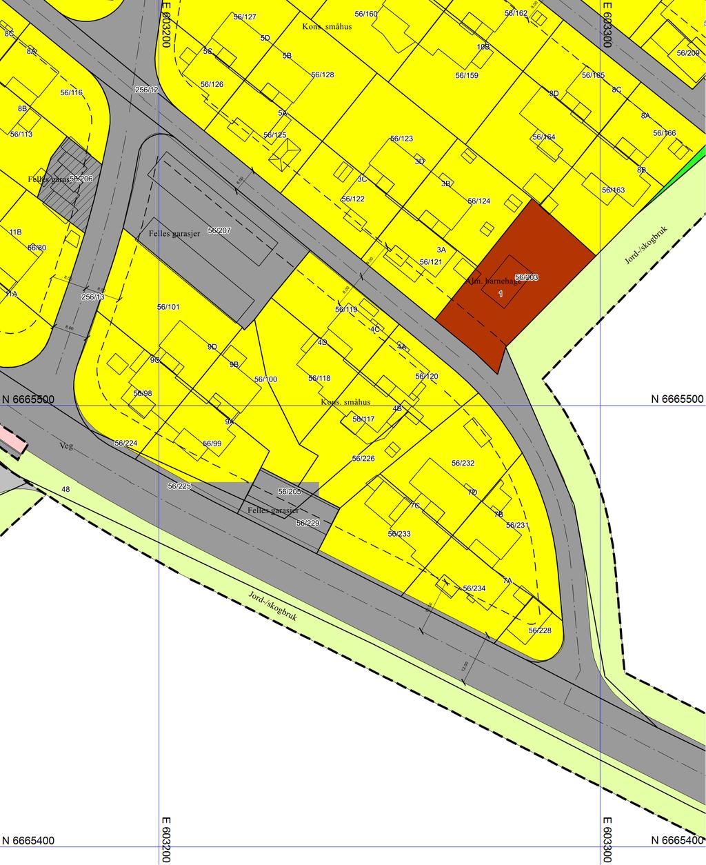 Reguleringsplankart Nittedal kommune Eiendom: Adresse: Dato: Målestokk: 56/117 Violveien 4B 19.02.