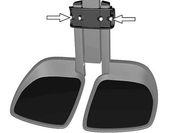 Innstillinger og justeringer Fotplater ADVARSEL! Klemfare ved justering av fotplater Fotplatene må ikke belastes under justering.