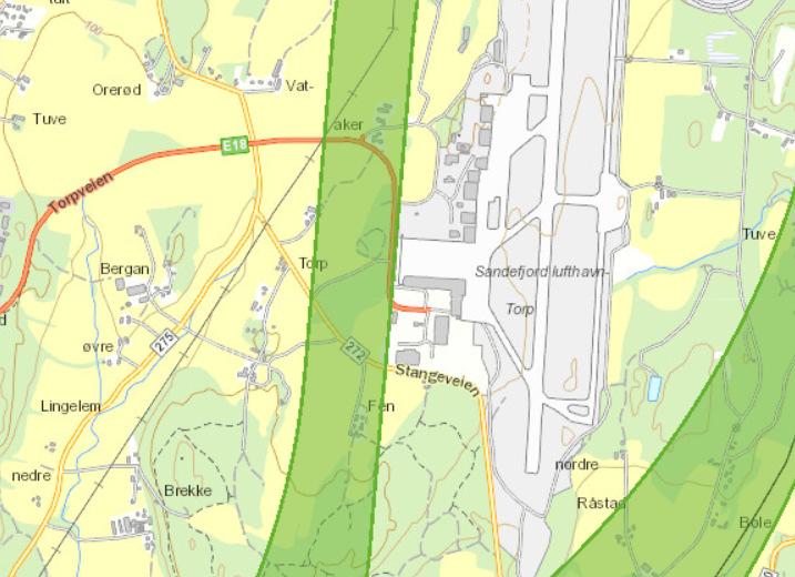 18 av 22 3.3 Torp stasjon Området ligger nært der det er planlagt ny Torp stasjon i korridoren. Arealene består av dyrka mark og skog.