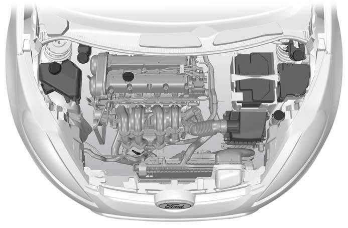 Vedlikehold OVERSIKT OVER MOTORROMMET - 1,25 LITERS DURATEC- 16V (SIGMA)/1,4 LITERS DURATEC-16V (SIGMA)/1,6 LITERS DURATEC-16V TI-VCT (SIGMA) A B C D E E103505 I H G F A B C D E F G