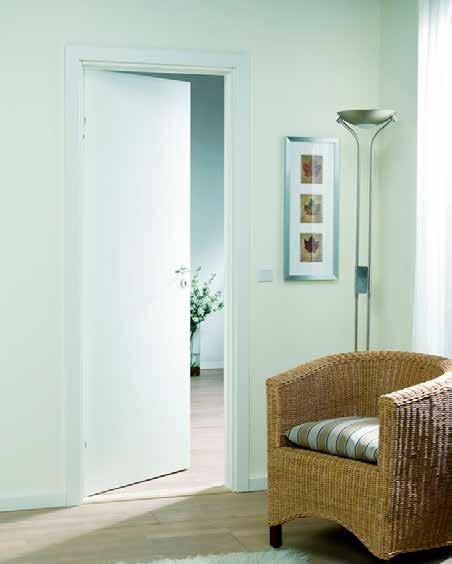 OPUS CLEAN Er en innerdør med en lett konstruksjon og en slett hvitmalt overflate. Det enkle og stilrene designet gjør at den passer inn i både moderne og tradisjonelle hjem.