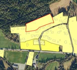 Dyrket / dyrkbar mark - Ca 15 dekar dyrkbar jord Areal- og transportplanlegging + + Området ligger tett på skole og nærbutikk, og er en fortetting inntil tettstedsbebyggelsen i Bybrua.