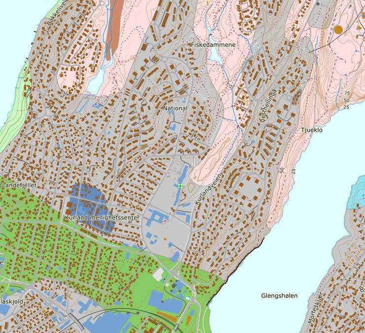 Grunnlagsmateriale Vårt grunnlagsmateriale har bestått av følgende kilder: NGU, Løsmassekart Skrednett, Kvikkleirekart NVE Veileder nr.