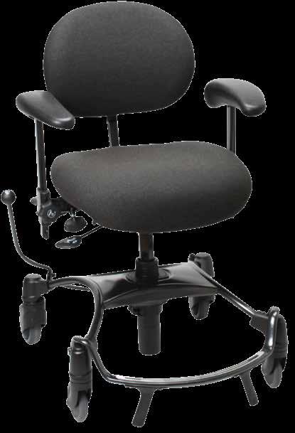 VELA Tango 100F VELA Tango 100F er en arbeidsstol med manuelt seteløft, setetilt og ergonomisk sitteenhet.