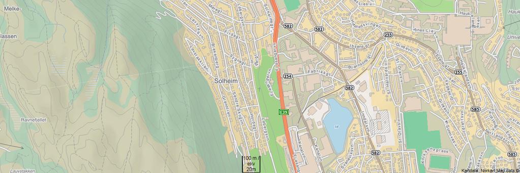 etappe av bybanen mellom Bergen sentrum og Nesttun ble eksisterende sykkelfelt i Fjøsangerveien fra Ibsens gate til Møllendalsveien fjernet.