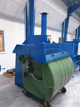 50 kg 980 kg 0,75 kw 230 V Multikammerpresse for ulike typer avfall, leveres med 2-4