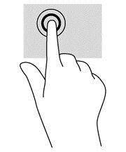 Bruk én finger til å trykke på et objekt på