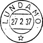 2 Type: SL Fra gravør 14.03.1905. LUNDEMO Innsendt 23.01.1928 Registrert brukt fra 3 VIII 06 KjA til 27 IV 22 TK Stempel nr.