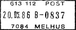 Stempel nr. 15 Type: I23N Utsendt?? MELHUS 4 Innsendt?? Registrert brukt fra 29.11.95 TK til 21.03.96 KjA Stempel nr. 16 Type: I24N Utsendt?? MELHUS 5 Innsendt?? Registrert brukt fra 0?