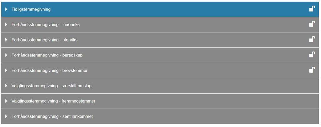 Registrering av en tidligstemmegivning i