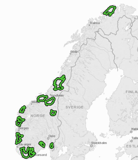Utvalgssakens nummer: Side 3 av 11 mye vekt på hensynet til samisk reindrift og begrenset nettkapasitet i Nord-Norge. De utpekte områdene har et samlet areal på ca. 29 000 km 2.