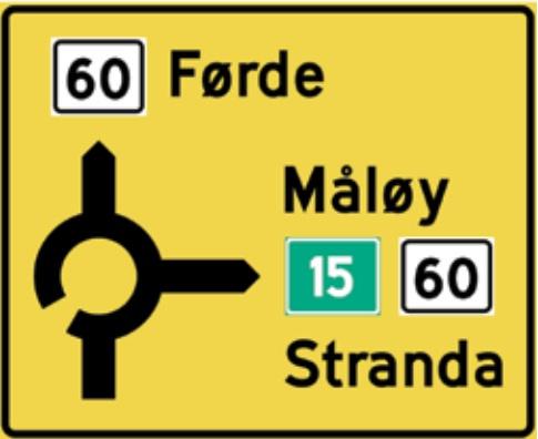 1 Tekst : 12 Eksempler på standard skilt med variabel tekst Skilt 318.2 ------------ Skiltnummer : 318.