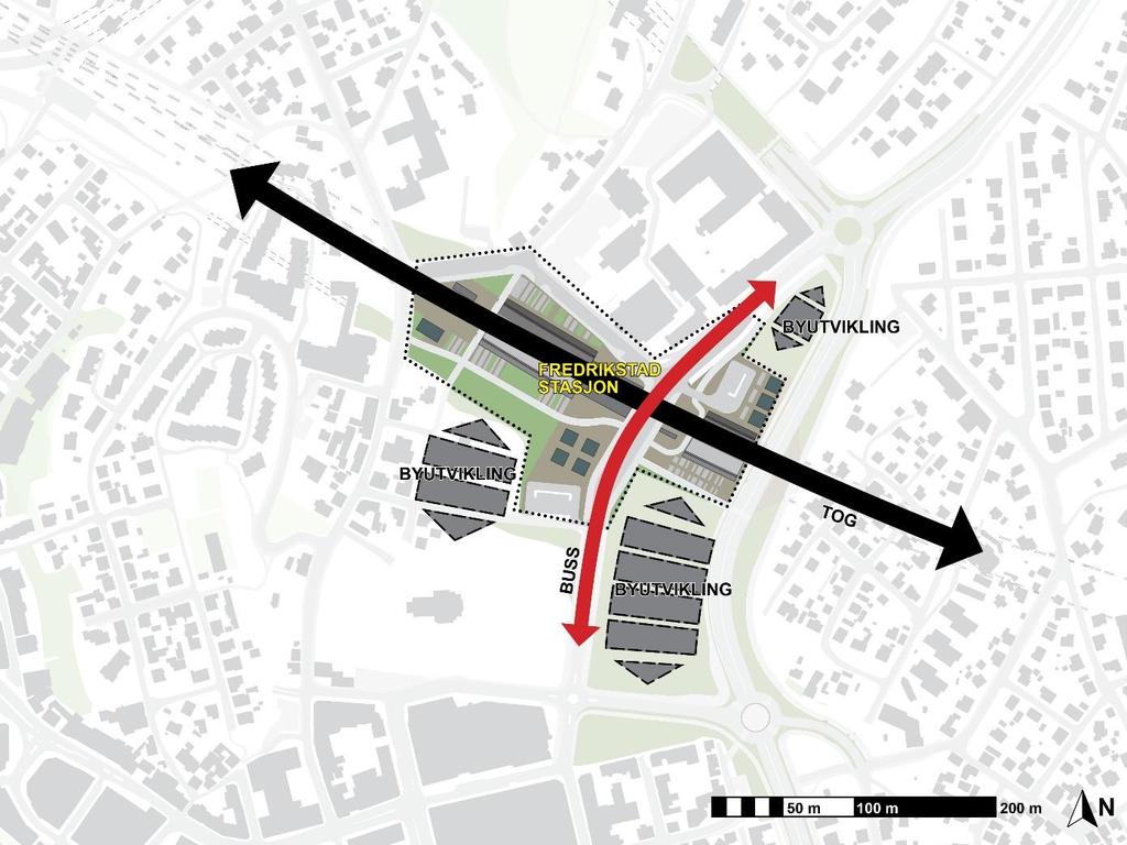 68 av 151 8.5 Seut Kiæråsen 8.5.1 Stasjonsområde og knutepunkt på Grønli Ny Fredrikstad stasjon er i alle alternativer foreslått lokalisert ved Grønli mellom St. Hansfjellet og Grønlifjellet.