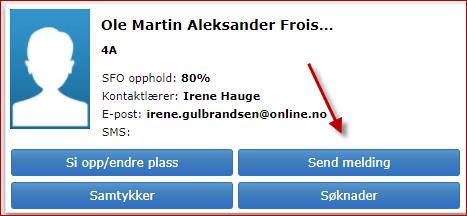 Foresatte kan ikke sende e-post, slik som de ansatte kan. Når kommunen har aktivert SMS kan foresatte og elever sende SMS fra sine mobiltelefoner.