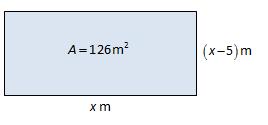 .6. Grunnflaten til et hus er et rektangel med mål som vist på figuren nedenfor.
