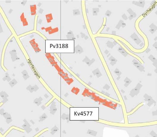 6 Beskrivelse av planområdet, eksisterende forhold Figur 6-27: Vegkart som viser