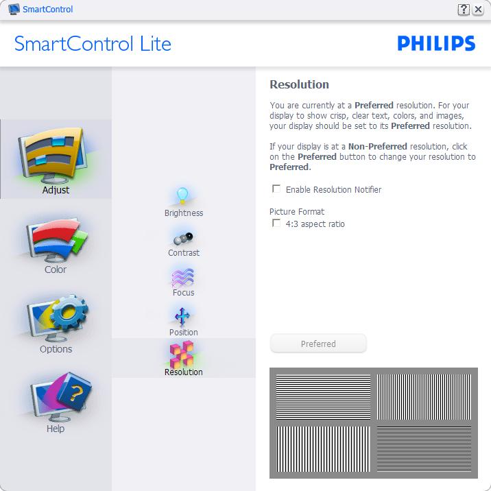 3. Bildeoptimering Color menu (Fargemeny): I Color menu (fargemenyen) kan