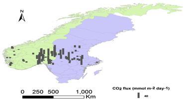 GHG avgassing påvirkes av TOC, P, N-deponering og mikrobiologien TOC (and P) most