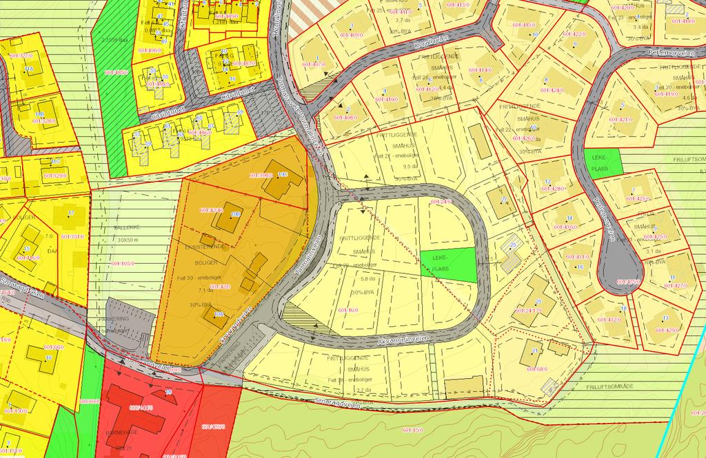 3. Forholdet til gjeldende kommuneplan/ reguleringsplan/regionale og statlige føringer 3.1 Reguleringsplan Planområdet inngår i «Reguleringsplan for Bråten Begby», planid.: 0106520, vedtatt 09.11.