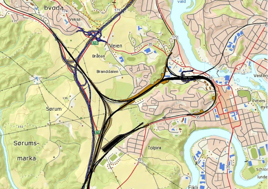 Ringeriksbanen Hønefoss et viktig regionalt knutepunkt Ny E16