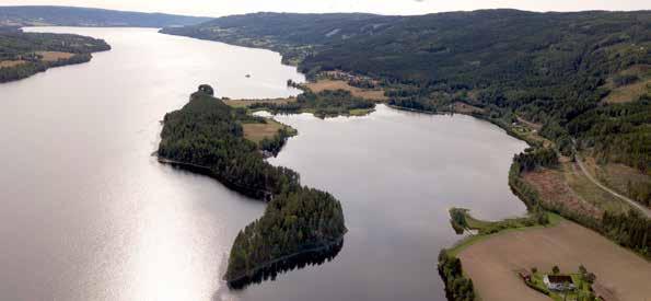 Husodden, kulturlandskap område 045 Husodden er den mest markerte terrengformasjonen i Randsfjorden.