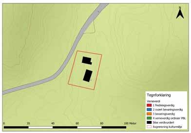 Kolbotna, skogshusvær område 135 Skogshusvær på Veståsen med koie og stall er prioritert i