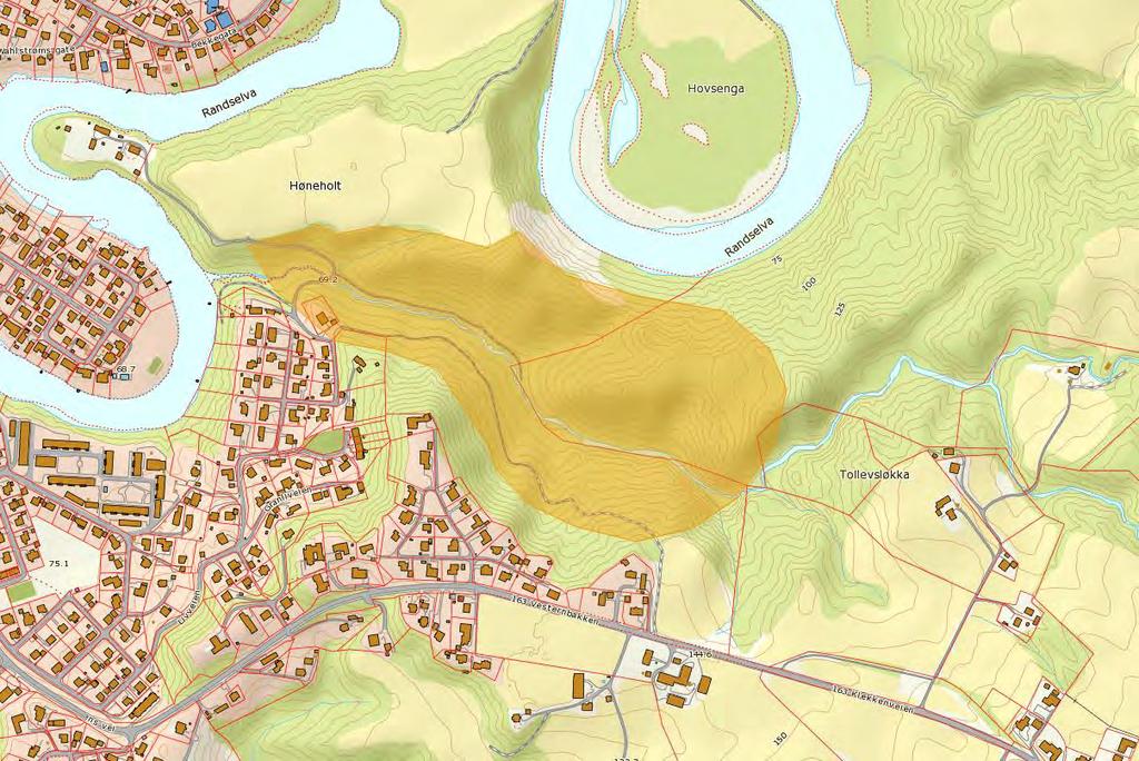 Størrelse Områdetype Oppkjørte løyper vinterstid Opptråkka stier vinterstid Lysløyper Opparbeida turstier sommerstid Toaletter Servering/kiosk Avstand fra Søndre torv, Hønefoss langs vei To mest