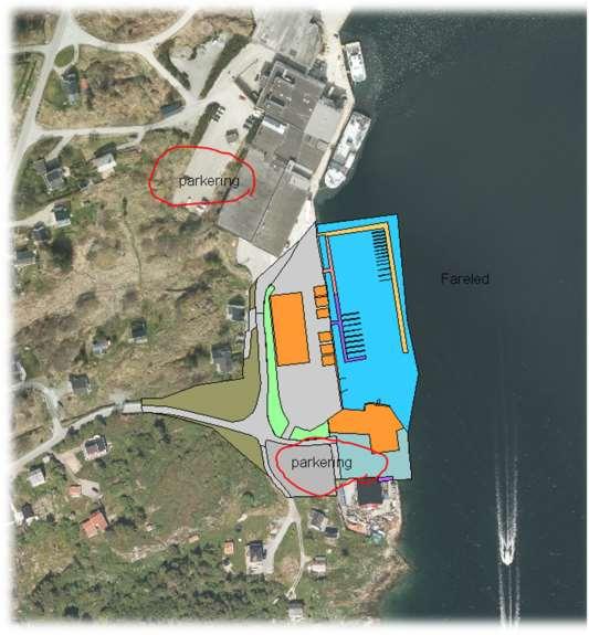 6.4 Parkering til småbåthavna Det er rikelig med parkeringsmuligheter i området. Det er avsatt et område i planen for parkering (figur 16). Her er det plass for rundt 35 plasser.