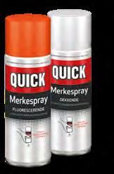 Merkespray Quick Bengalack Merkspray er en hurtigtørkende spray for permanent merking på de fleste underlag, også fuktige.