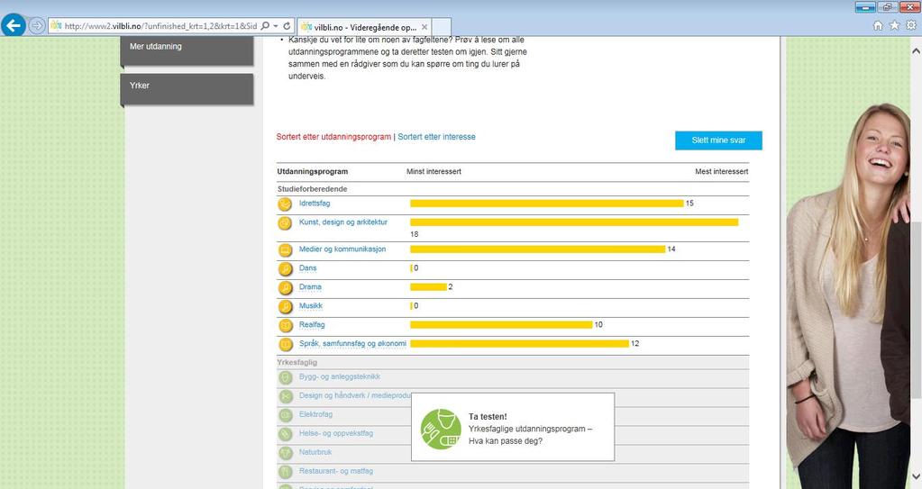 Profiltest Studieforberedende og yrkesfaglig på